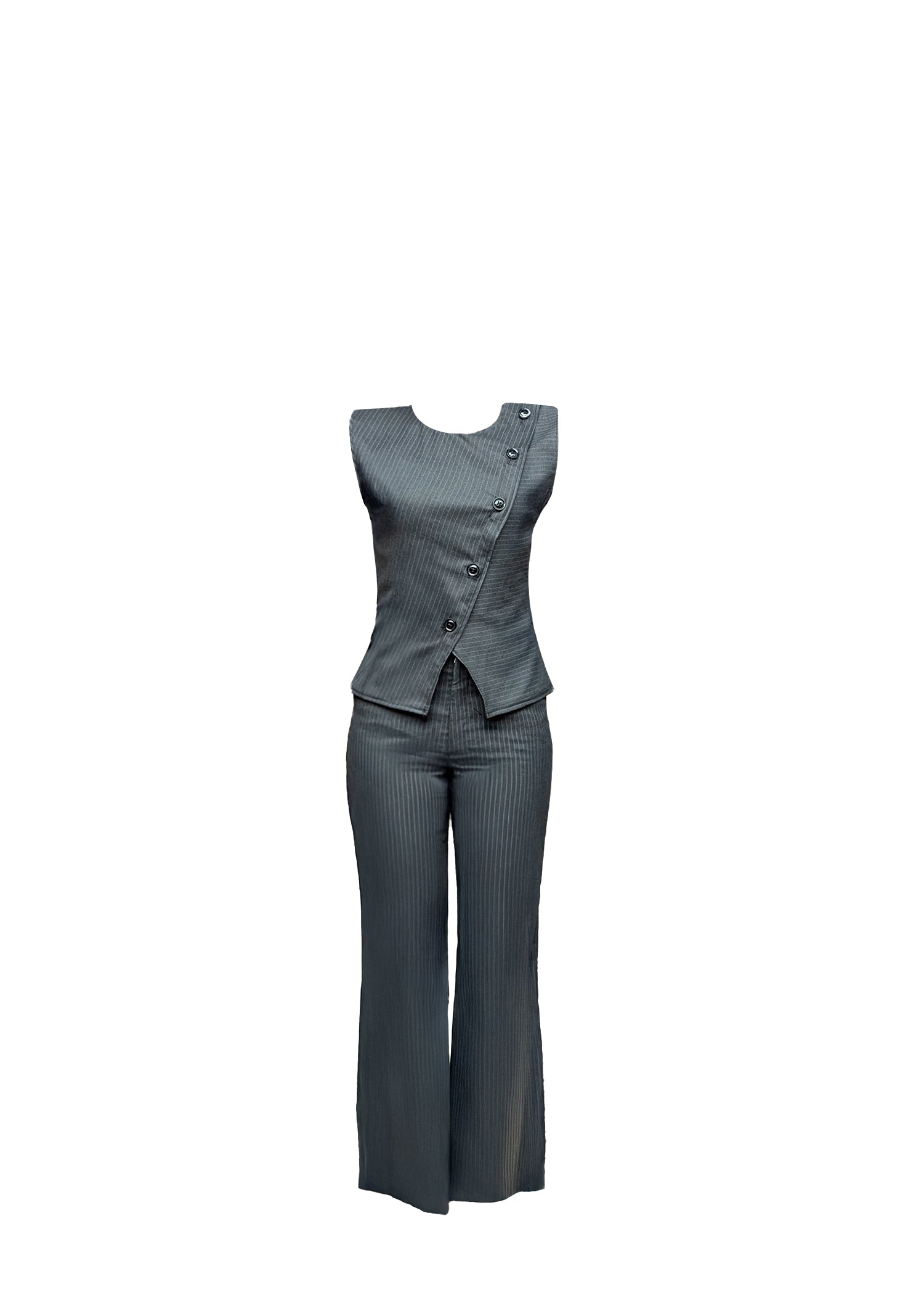 WERQ Siren grey co-ord, tailored power suit, sharp feminine look, Indian co-ord set fashion, bootcut trouser and blazer, strong yet soft silhouette, structured officewear, professional styling set, modern tailoring outfit, boss women fashion India, grey f