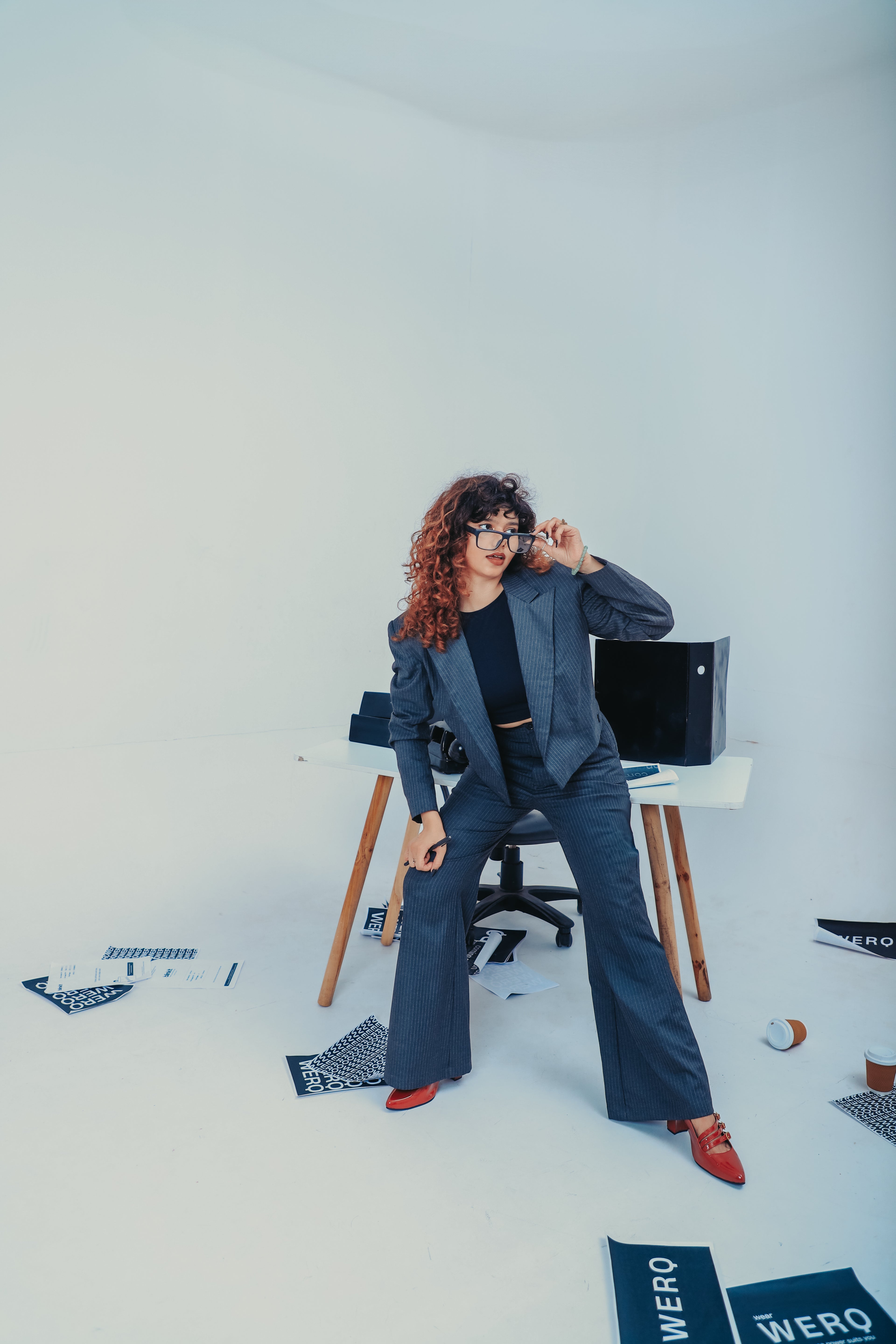 The Directive Set – Cropped Blazer Suit with Designer Lapels