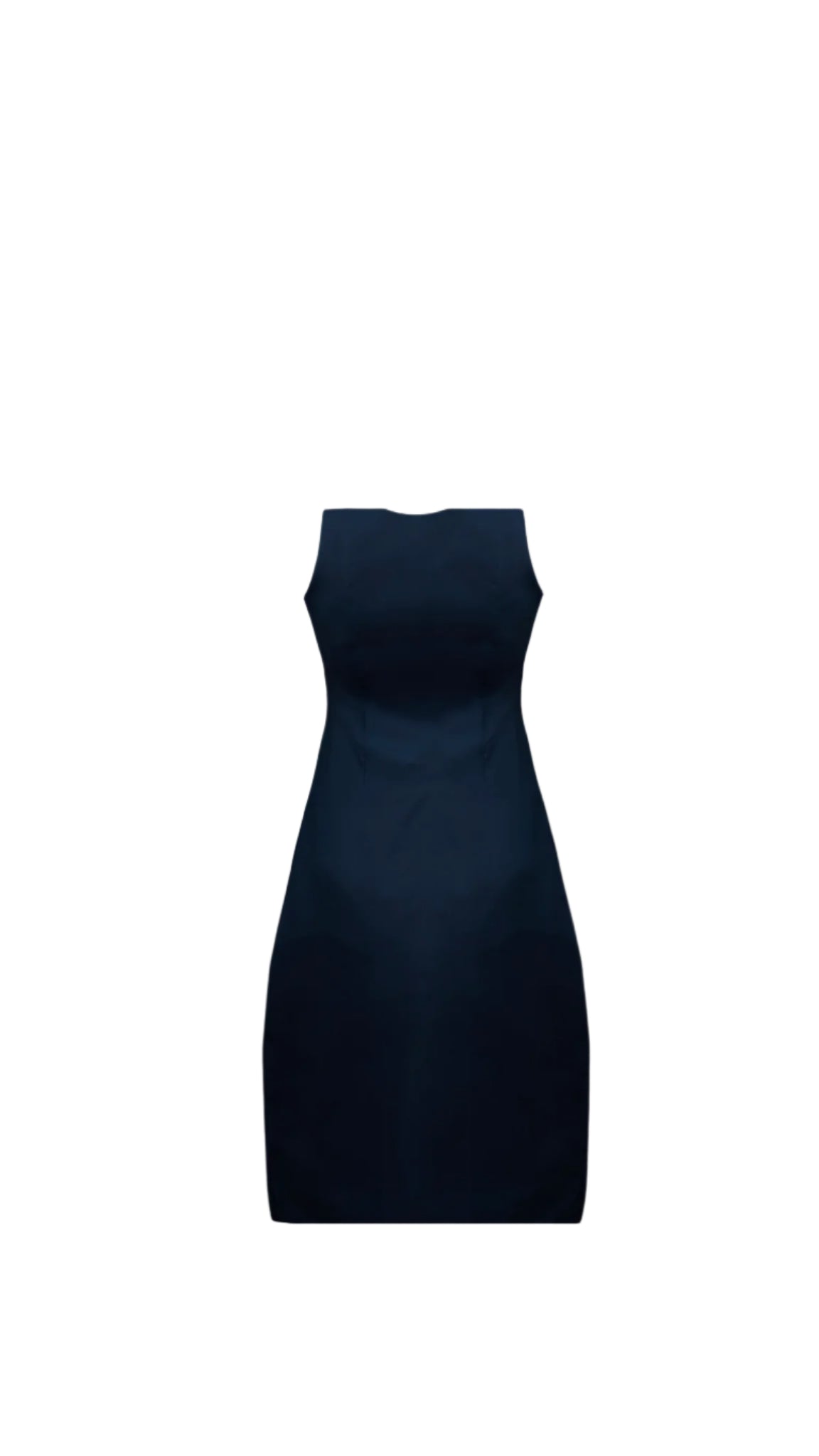 WERQ Origin power dress, corporate blue fashion, double-breasted structured outfit, Indian formalwear for meetings, office dress with white detail, boss-woman navy dress, clean-cut fashion India, premium tailored officewear, structured women’s look India,