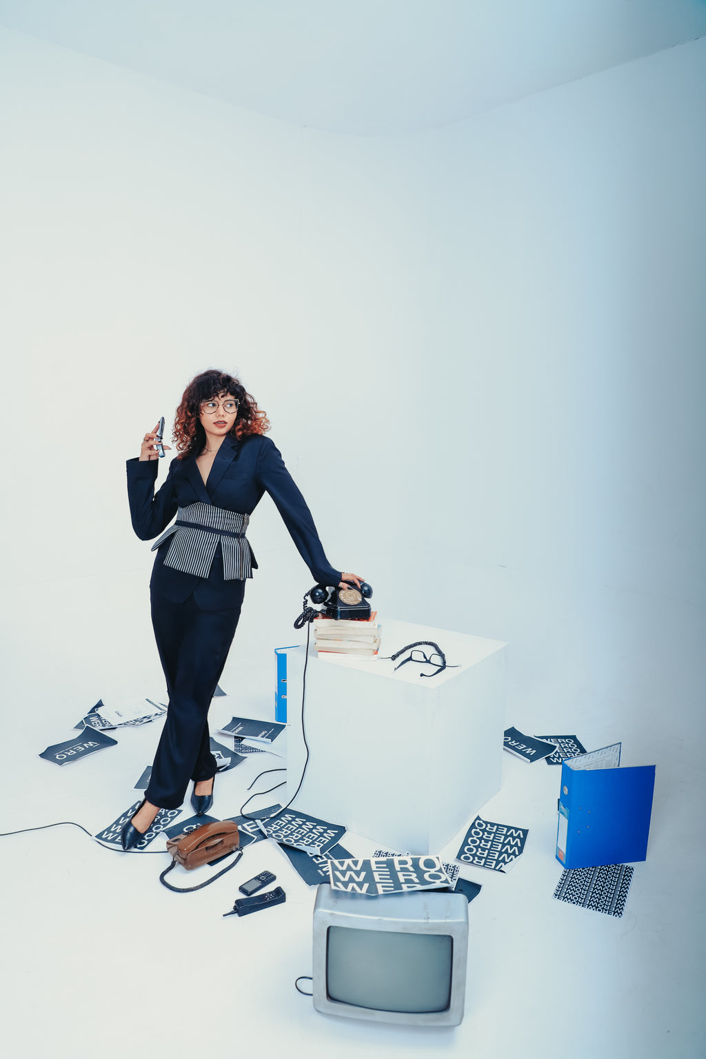 The Verdict Set – Black Pant Suit with Corset Belt