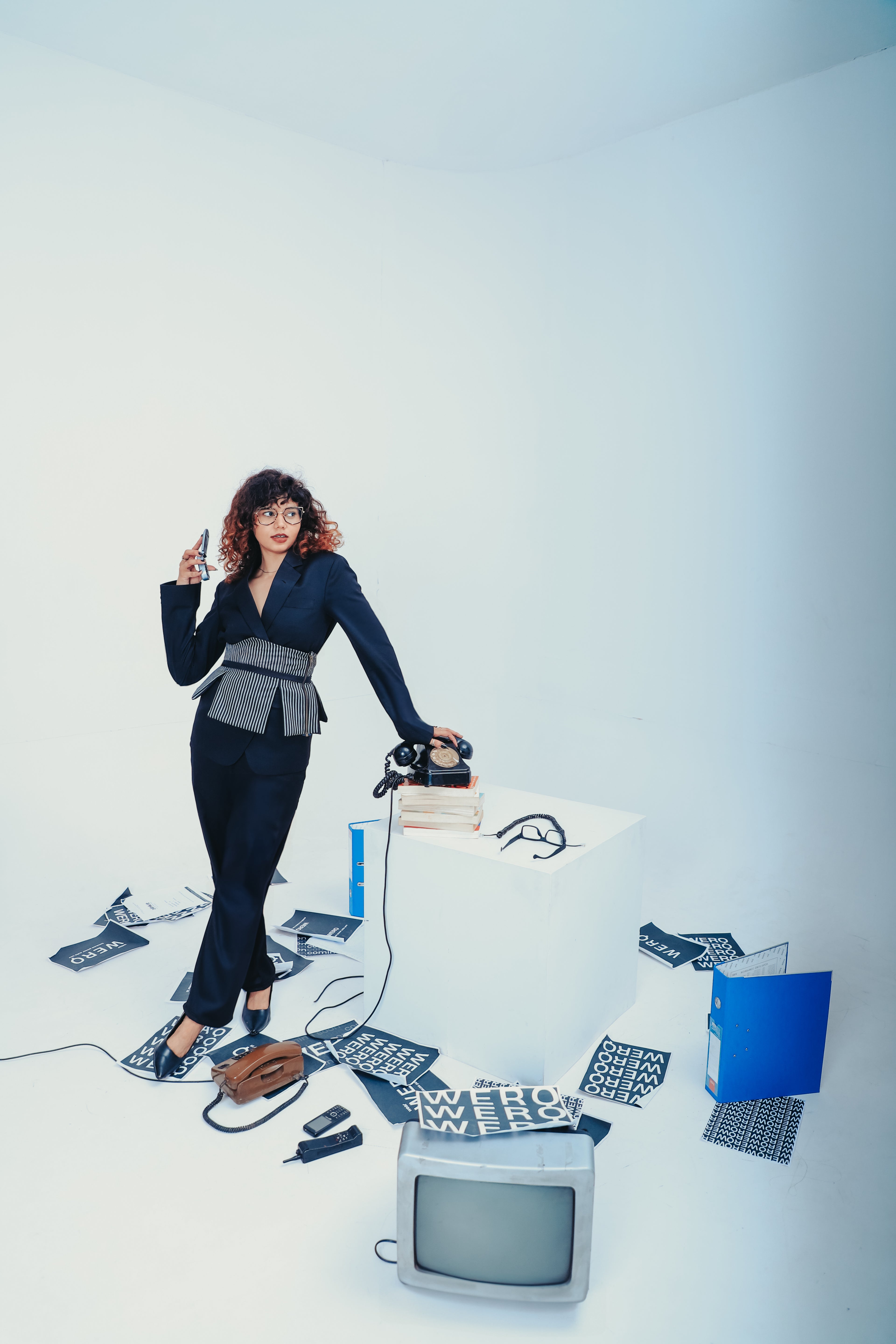 The Verdict Set – Black Pant Suit with Corset Belt