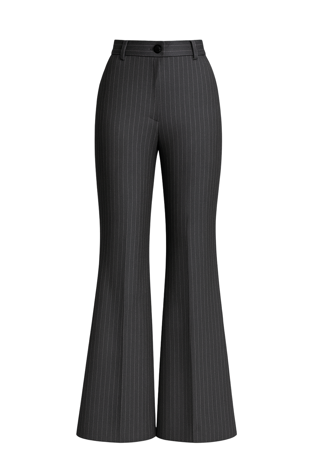 Grey pinstripe bootcut pants by Wear Werq