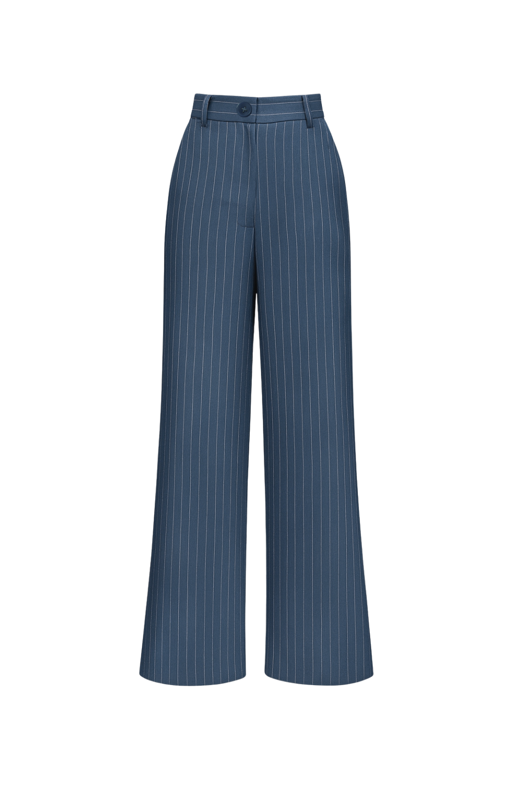 The Veto Wide-Leg Pants — Blue Pinstripes